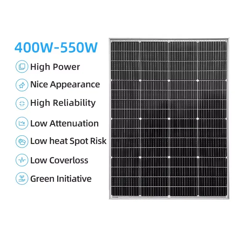 Panel surya fotovoltaik Panel surya modul PV stok AS silikon monokristalin 435W 500W 550W 600W 670W Panel Sola