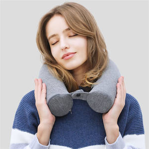 Almohada de viaje con soporte personalizado Almohada de viaje con giro de color personalizado Almohada de espuma viscoelástica de forma libre ajustable - Product Image 6