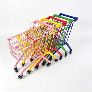 Chariot de courses miniature en métal pour enfants, mignon et portable, idéal pour le jeu en supermarché – En promotion - Product Image 6