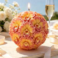 Nouvelles idées : moule en silicone 3D en forme de sphère florale en relief pour bougies d'aromathérapie, décoration, ornement