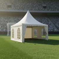 Tente Pagode Transparente d'Extérieur avec Structure en Aluminium et Couverture en PVC, Chapiteau Simple Couche pour Événements