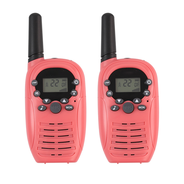 Kids Walkie Talkie AA Battery 2 Way Handheld Transceiver Phone Radio 22 Channels LCD Flashlight 3KM Long Range Children Gifts