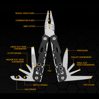Couteau de poche multifonctionnel industriel EDC avec pince, support OEM pour la survie et le camping