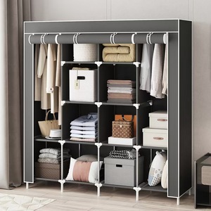 Armoire de rangement pliable en tissu pour chambre à coucher, système de rangement pliant, armoire de rangement en tissu - Product Image 1