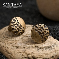 Poignées Santaya en laiton brossé antique massif, poignées de meubles de cuisine, boutons de tiroir de chambre à coucher, poignée de meuble en bronze