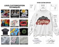 Sweat-shirt oversize à col rond effet vieilli, impression de lettres personnalisée, 100% coton épais 350-600 GSM, streetwear unisexe, OEM