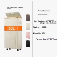 Panier à linge pliable en cèdre avec roulettes, couvercle étroit, pliable, pour rangement de vêtements, vente en gros, OEM