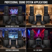 Sistem Suara PA dengan Speaker 15 Inch, Subwoofer 18 Inch, dan Monitor Panggung untuk Konser, Gereja, Pernikahan, Festival, dan Acara