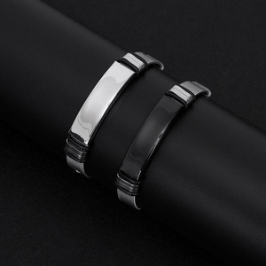 Pulsera de Acero de Titanio Zhuolin C11 Negra y Plateada Ajustable Unisex Elegante Joyería para el Día a Día - Product Image 2