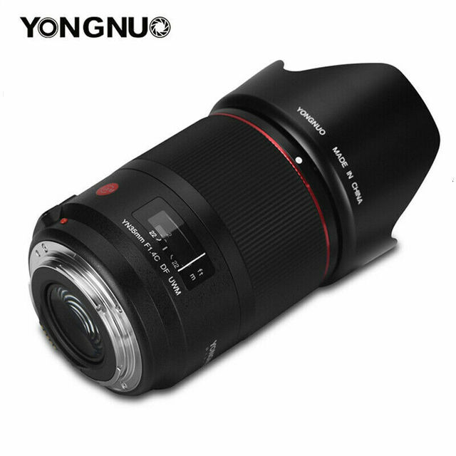 YONGNUO YN35mm F1.4 Bright Large Aperture AF/MF 35mm Standard Wide Angle Prime Lens Fixed Focus for Canon DSLR Camera