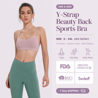 Soutien-gorge de sport à bretelles réglables, soutien dorsal, bretelles croisées, pour yoga et pilates, soutien moyen, grande taille, bretelles en Y pour femme