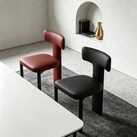 Chaise de salle à manger moderne à dossier en T, chaise latérale en cuir pour la maison, le restaurant, l'hôtel, la salle de conférence