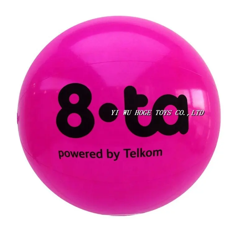 Lovely pvc ball custom size inflatable hot pink beach ball for promotion