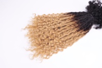 Iffy capelli umani Locs estensione Bella ricci Locs Boho terrore con estremità ricci fatti a mano Locs
