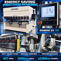 Presse plieuse CNC servo électrique de haute précision 45T 2000mm sans huile et à économie d'énergie pour la fabrication de pièces électroniques et médicales