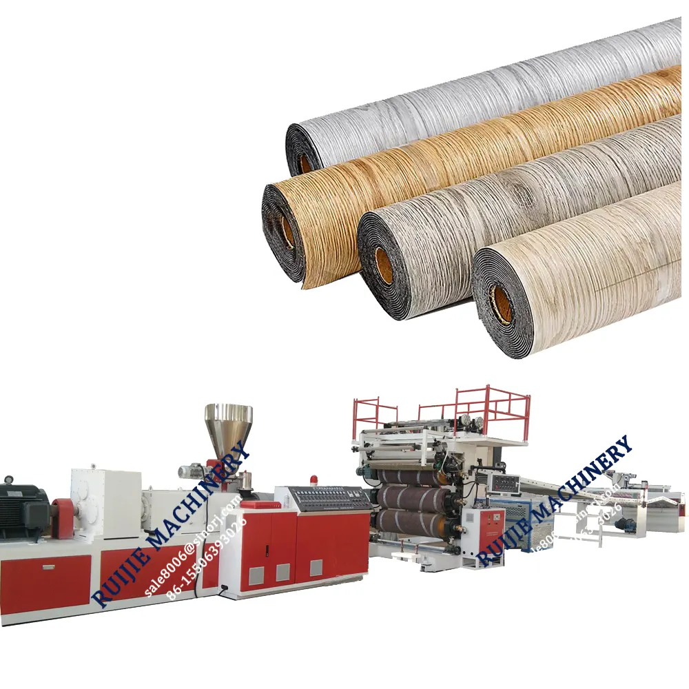 Rollo de alfombrilla de suelo de vinilo, máquina de fabricación de cubiertas de suelo, Alfombra de PVC, tablón de madera