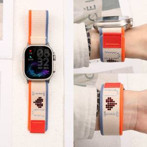 Bracelet de montre en nylon tressé Win-Win pour <span class=keywords><strong>Apple</strong></span> <span class=keywords><strong>Watch</strong></span> <span class=keywords><strong>Ultra</strong></span> et IWatch 10 <span class=keywords><strong>Trail</strong></span> Loop, bracelet de remplacement en strass - Product Image 4