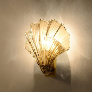 Modernes Design Meeresmuschel Golden Lampenglas E14 Led-Schwanzen Wandleuchten FÜR Wohnzimmer Schlafzimmer - Product Image 2