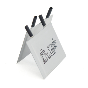 GEB Ultra thin 7mm 072620 small capacity 3.7V 14mAh rechargeable lithium polymer battery for electric business card - Product Image 5