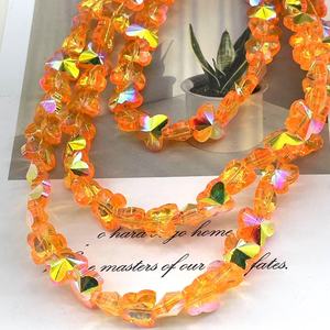Crystal Butterfly Glass Beads 10mm Faceted Scattered Beads For Diy Bracelet And Phone Chain - Product Image 1