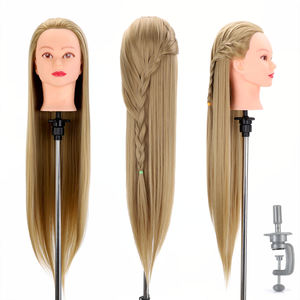 Tête de Mannequin avec Cheveux de 75cm, 30 Pouces, Poupées Synthétiques, Coiffure, Entraînement, Coiffure - Product Image 1