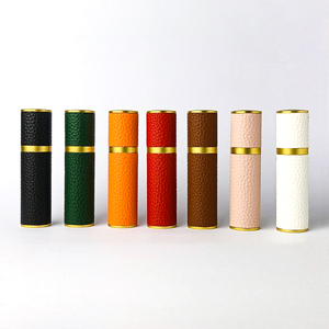 New Style Elegant <b>Perfume</b> Vial Spray Bottle 5ml 10ml Round <b>Mini</b> Small Portable Cute Leather Glass <b>Perfume</b> Bottle With Screw Cap - Product Image 6