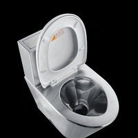 Fabricant asiatique de gros WC WC WC monté au sol bateau marin en acier inoxydable WC ensemble de toilettes