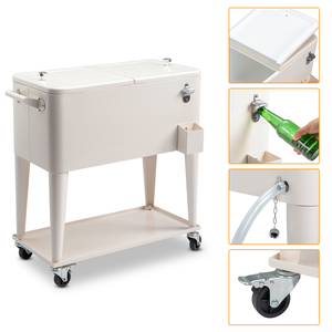 Espacioso y Estable: Nevera Rectangular Larga Color Blanco Leche con Patas de Hierro para una Aislación Óptima - Product Image 5