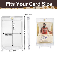 Étui pour cartes de sport de baseball PTCG imperméable, protection UV à 99%, plastique durable, vente en gros, 35 points, porte-cartes magnétique à une touche