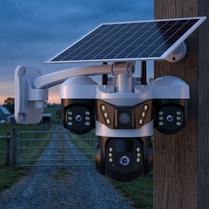 Kit de caméra CCTV sans fil Arronna 4G LTE à énergie <span class=keywords><strong>solaire</strong></span> PTZ IP66 H.265 6MP pour extérieur et ferme - Product Image 6