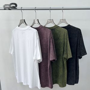 T-shirt élégant 230g en coton 100% surdimensionné, impression de logo personnalisé, coupe classique, pour activités d'équipe masculines, motif graphique 'T' en tissu éponge - Product Image 2