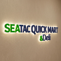 Letrero retroiluminado, letrero de pared con logo, letrero con logo para salón de belleza de uñas, letreros metálicos iluminados, letrero con letras 3D personalizadas para negocios