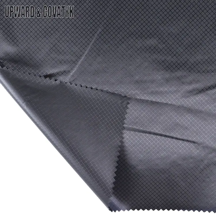 30D nylon6.6 Cordura dobby tecido ultra leve pu revestido com revestimento de silicone impermeável tafetá para sacos leves
