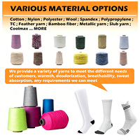 Chaussettes tricotées pour hommes avec logo personnalisé de haute qualité, en Spandex/Polyester, pour le sport quotidien et les affaires