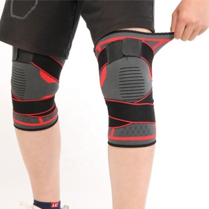 Genouillère de compression en nylon tricoté CZFIT, épaisseur 2 cm, sangles bilatérales réglables, respirante, légère, avec logo - Product Image 3