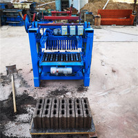 Brique en béton creuse, 2 pièces, bas prix, moulage de ciment, mobile diesel, fabrication de brique, pavage manuel, prix de machine