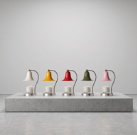 LANJO Lampe chauffe-bougie électrique artisanale pour bougies en pot, avec minuterie, variateur d'intensité, luminosité réglable, corps de lampe entièrement métallique, pour table