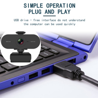 USB 1080P bilgisayar kamerası ile 4K çözünürlük dahili mikrofon CMOS görüntü sensörü Full HD 4K Webcam PC Tripod dahil