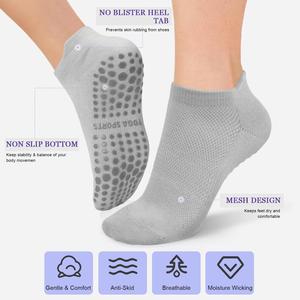 Phụ Nữ Của Thoải Mái Chống-Trượt Pilates Vớ Grip Vớ Cho Yoga Barre Thể Thao Biểu Tượng Tùy Chỉnh Miễn Phí Mắt Cá Chân - Product Image 5