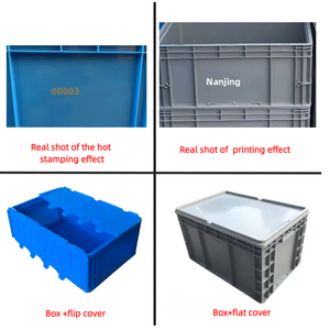 पुनरावर्तनीय ठोस शैली पीपी सामग्री स्टैकबल भंडारण बॉक्स बिन यू 600*400*148 मिमी रसद भंडारण बॉक्स - Product Image 6