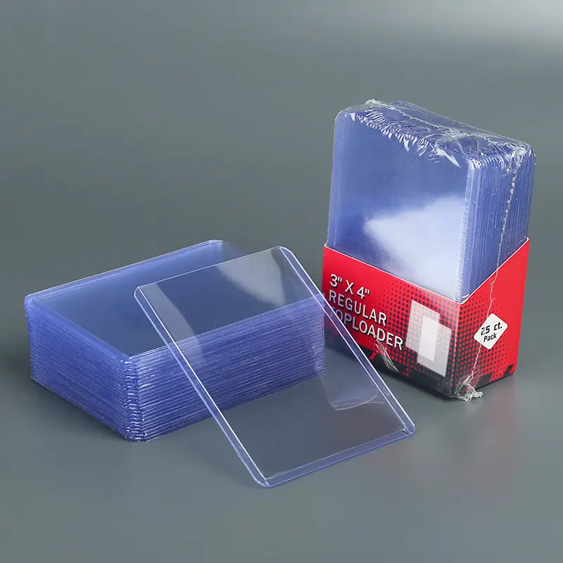 3 × 4 بوصة توبلود صلب من كلوريد البولي فينيل تجارة شفافة مع غشاء واقي