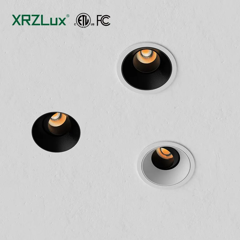 XRZLux ETL Luzes de teto LED para baixo 10W Refletor COB Luzes embutidas anti-reflexo para teto Lâmpadas para sala de estar