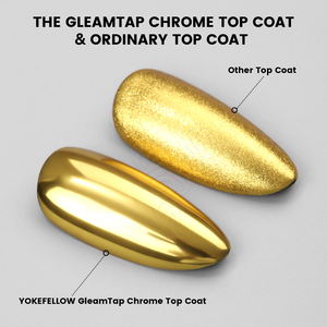 YOKEFELLOW GleamTap <span class=keywords><strong>Top</strong></span> <span class=keywords><strong>Coat</strong></span> pour Poudre Chromée Sans HEMA & Sans TPO 15ML <span class=keywords><strong>Top</strong></span> <span class=keywords><strong>Coat</strong></span> Chrome Sans Résidu pour Ongles Chromés - Product Image 4