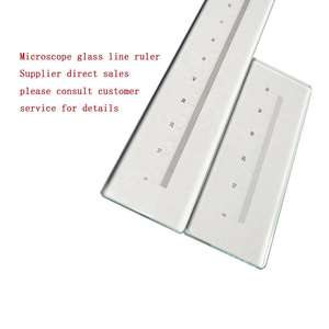 Règle en verre optique haut de gamme Règle d'instrument d'inspection de graduation Échelle de mesure de longueur pour <span class=keywords><strong>microscope</strong></span> industriel - Product Image 3
