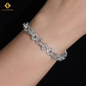 Luxury Rapper 8mm Cuban <b>Bracelet</b> Sterling Silver S925 Hip Hop Lab Grown Diamond <b>Infinity</b> Cuban <b>Bracelet</b> With IGI Certificate - Product Image 2