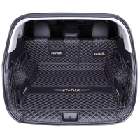 Tapis de coffre en cuir premium pour voitures K5, imperméable, antidérapant, couverture complète, ajustement personnalisé, motif nid d'abeille en relief, facile à nettoyer, durable