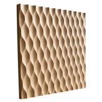 Panneaux muraux 3D ondulés de luxe pour hall d'hôtel, en MDF ignifuge sur mesure, épaisseur 18 mm