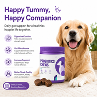 Probiotiques Quotidiens pour Animaux de Compagnie – Friandises Tendres pour le Bien-être Digestif – Vente en Gros – Soutien Digestif Canin et Félin – Formule Synbiotique – OEM