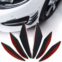 Autocollant décoratif de côté d'aileron de requin automatique universel 6pcs caoutchouc