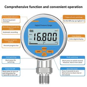 5 비트 디지털 LCD 디스플레이 압력 게이지 압력계 진공 압력 게이지 하이 퀄리티 비용 효율성 - Product Image 2